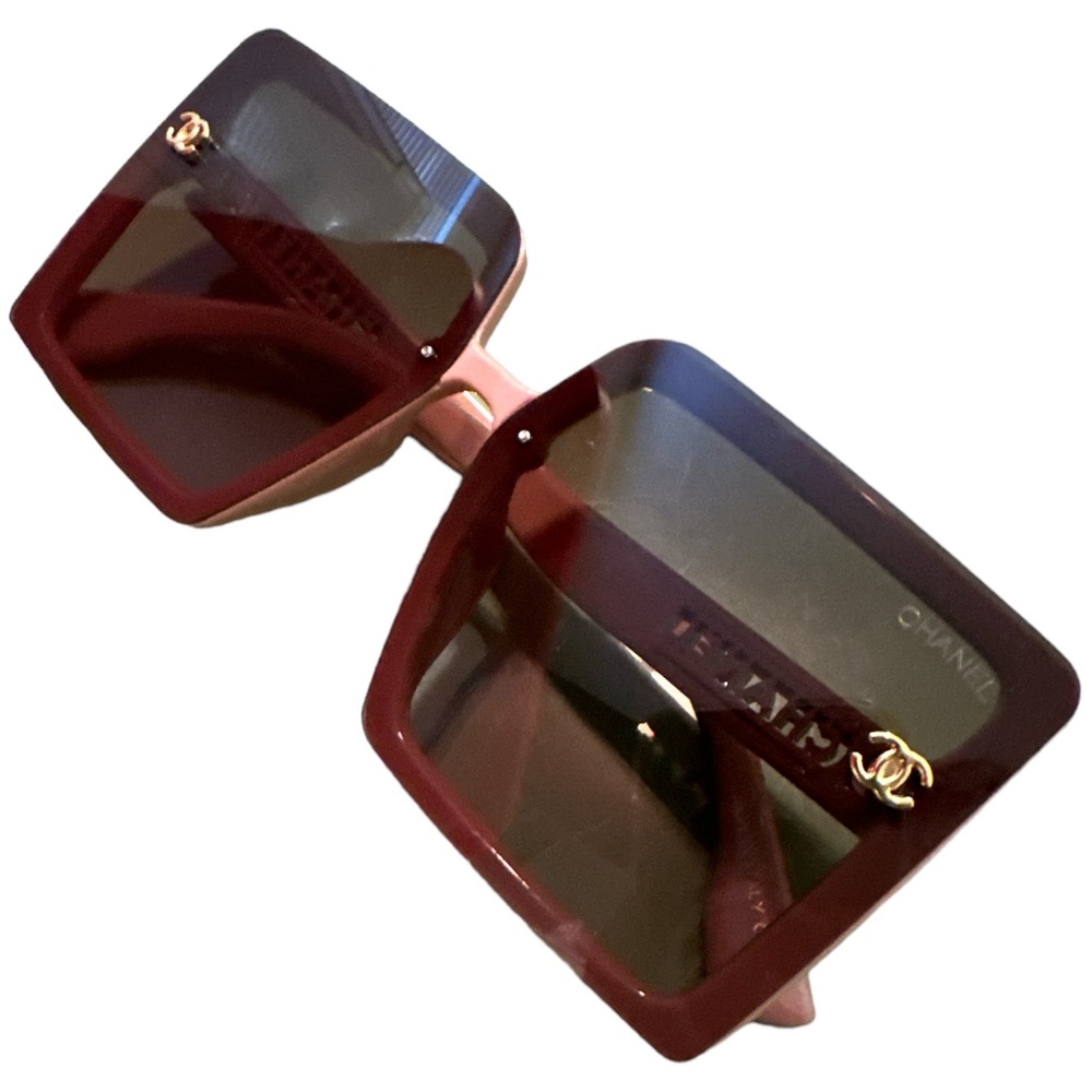 COPY - Pink Chanel Large frame sun glasses